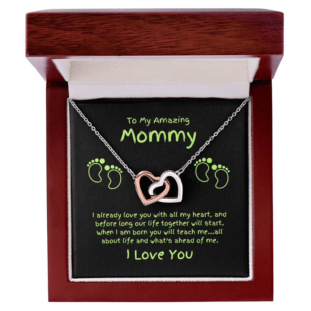 Mommy-Already Love You-Interlocking Hearts-Blk