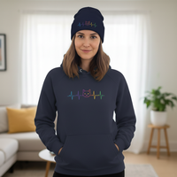 Load image into Gallery viewer, Rainbow Cat Heartbeat Hoodie