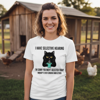 Load image into Gallery viewer, Selective Hearing Cat T‑Shirt