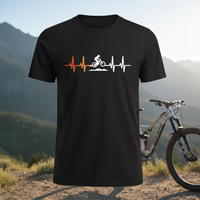 Load image into Gallery viewer, ❤️ Mountain Biking Heartbeat Tee – Ride Is Life 🚵‍♂️⛰️