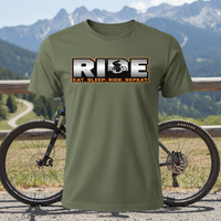 Load image into Gallery viewer, “Eat. Sleep. Ride. Repeat.” Cycling T-Shirt 🚴‍♀️