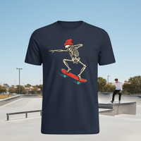 Load image into Gallery viewer, 💀🛹 Skater Skeleton Retro Graphic Tee – Classic Skateboard Skull Shirt