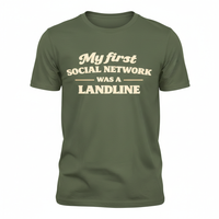 Load image into Gallery viewer, My First Social Network Was a Landline T-Shirt – Retro Gen X Nostalgia Tee ☎️😎