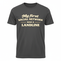 Load image into Gallery viewer, My First Social Network Was a Landline T-Shirt – Retro Gen X Nostalgia Tee ☎️😎