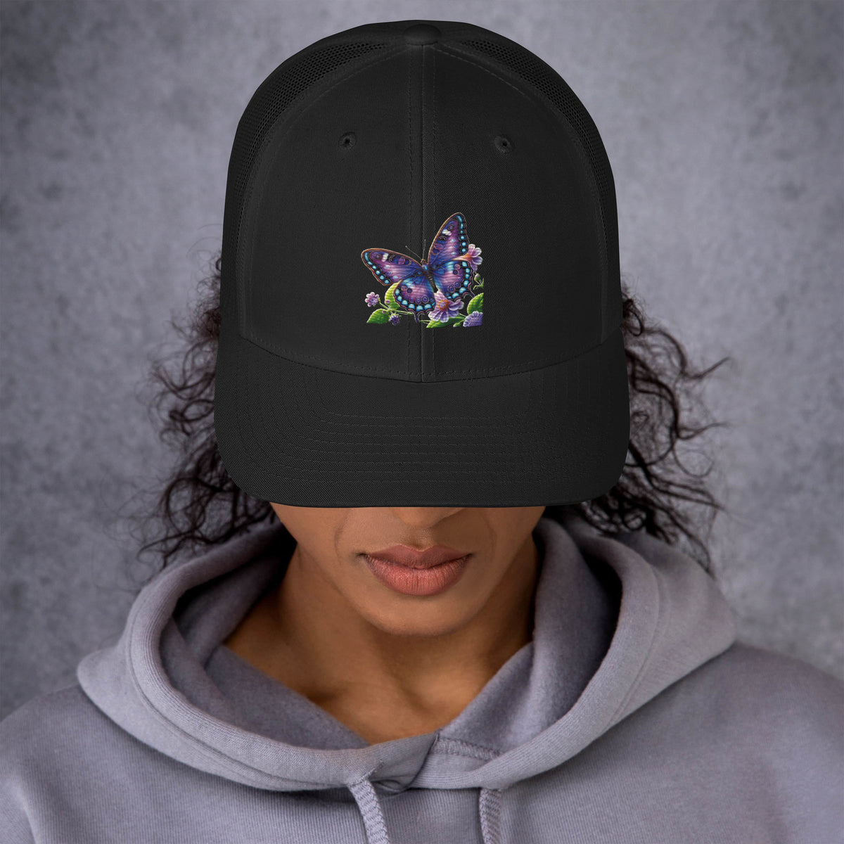 Purple Butterfly-Trucker Cap