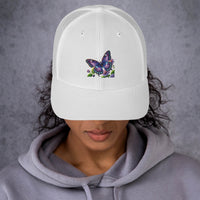 Load image into Gallery viewer, Purple Butterfly-Trucker Cap
