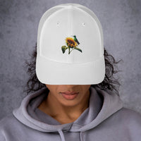Load image into Gallery viewer, Sunflower-Hummingbird-Trucker Cap
